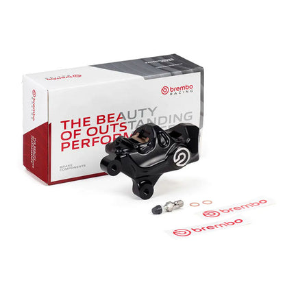 Brembo, 484 custom bolt-on caliper. Left front. Black