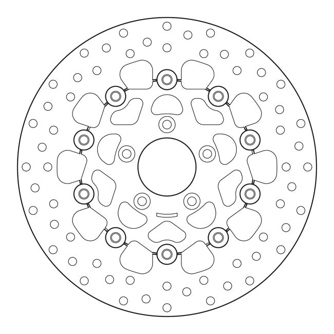Brembo, stainless floating brake rotor. Front L/R