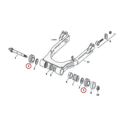 Outer rubber, swingarm