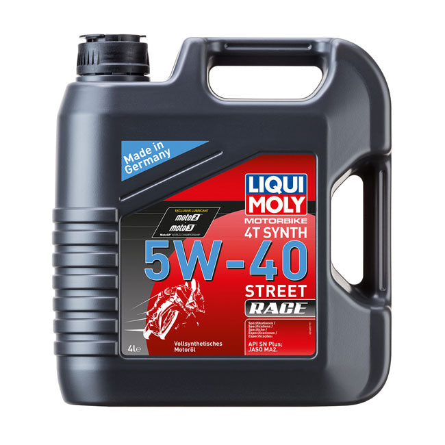 *24H EXTRA TRANSIT TIME* Liqui Moly, 4T Synthetic 5W-40 Street Race motor oil. 4L