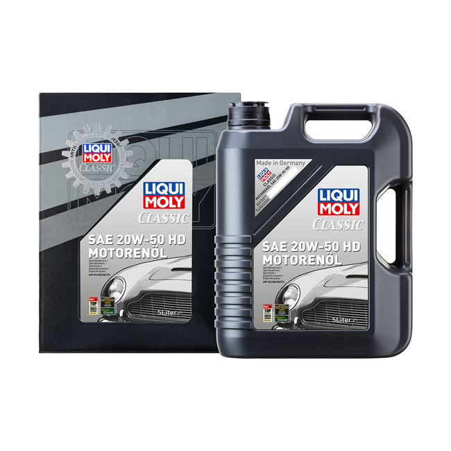 Liqui Moly, HD classic SAE 20W-50 motor oil. 5 liter