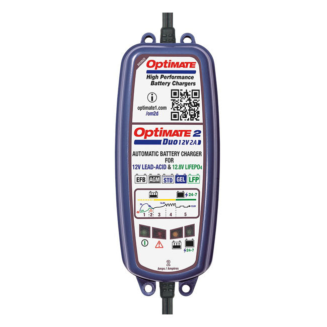 Tecmate, Optimate, 2 Duo 12V battery charger. Bronze