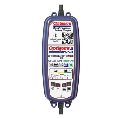 Tecmate, Optimate, 2 Duo 12V battery charger. Bronze