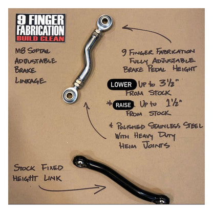 9Finger Fabrication, mid-control brake linkage