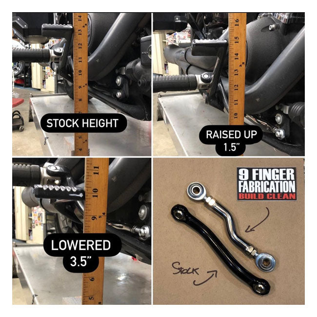 9Finger Fabrication, mid-control brake linkage