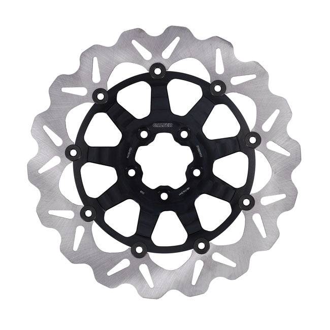 Galfer brake rotor. Wave. Floating. Black/Bright. 330x5mm