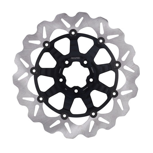 Galfer brake rotor. Wave. Floating. Black/Bright. 330x5mm