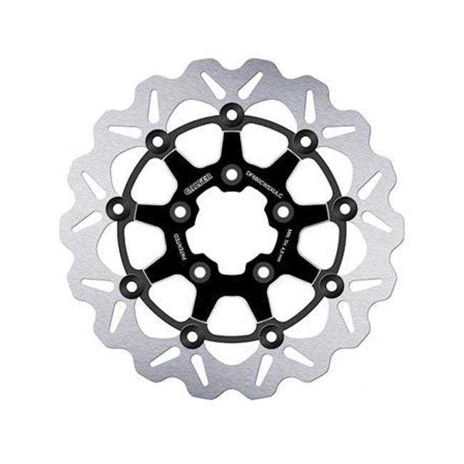 Galfer brake rotor. Wave. Floating. Black/Contrast. 330x5mm