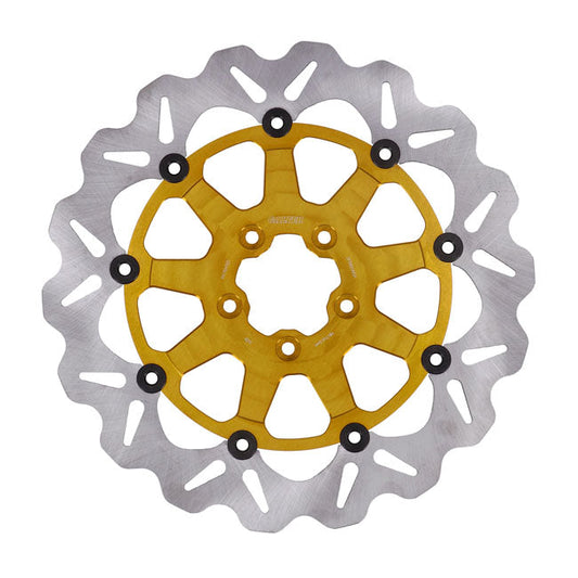 Galfer brake rotor. Wave. Floating. Gold. 330x5mm