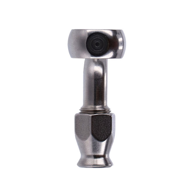 Goodridge, 7/16" (11mm) banjo fitting 90 degree bend. SS