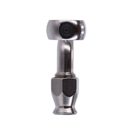 Goodridge, 7/16" (11mm) banjo fitting 90 degree bend. SS