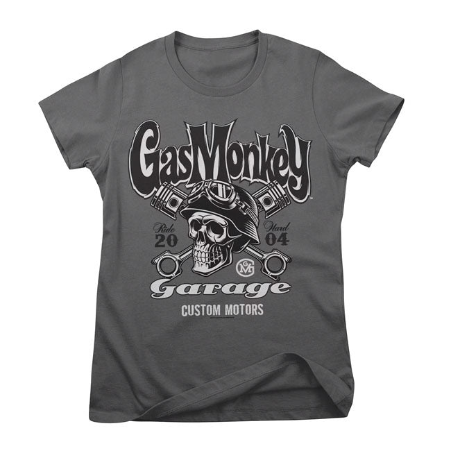 GMG Custom motors skull female t-shirt