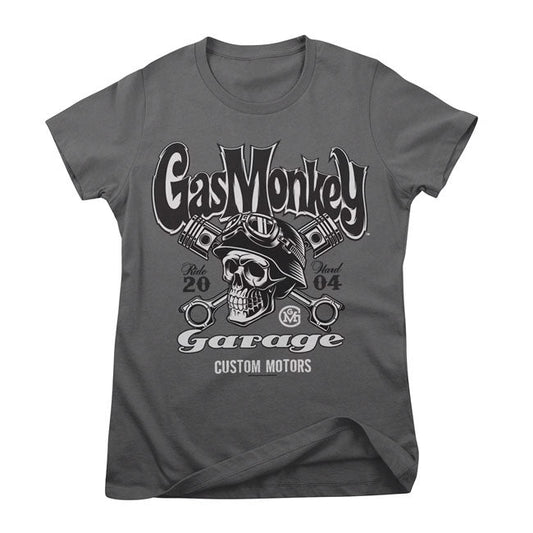 GMG Custom motors skull female t-shirt