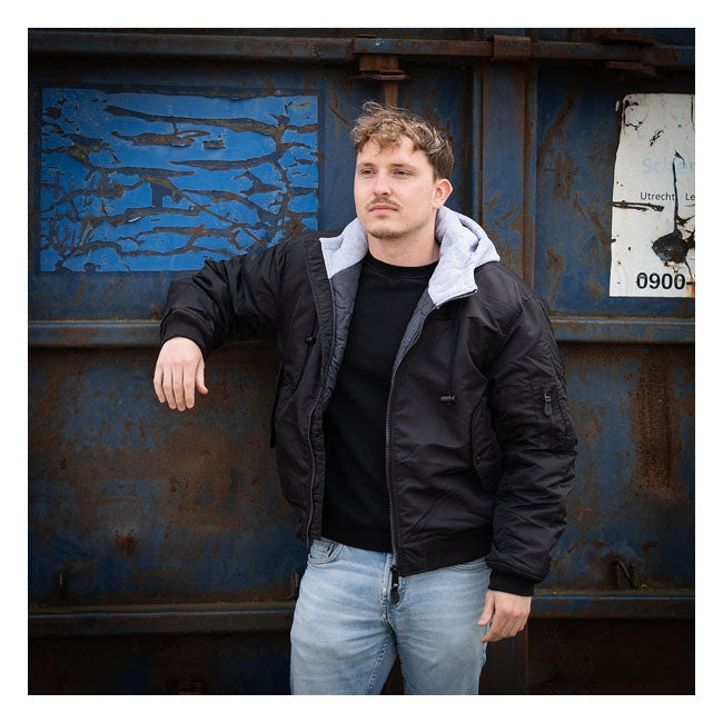 MA-1 Bomber hooded flight jacket