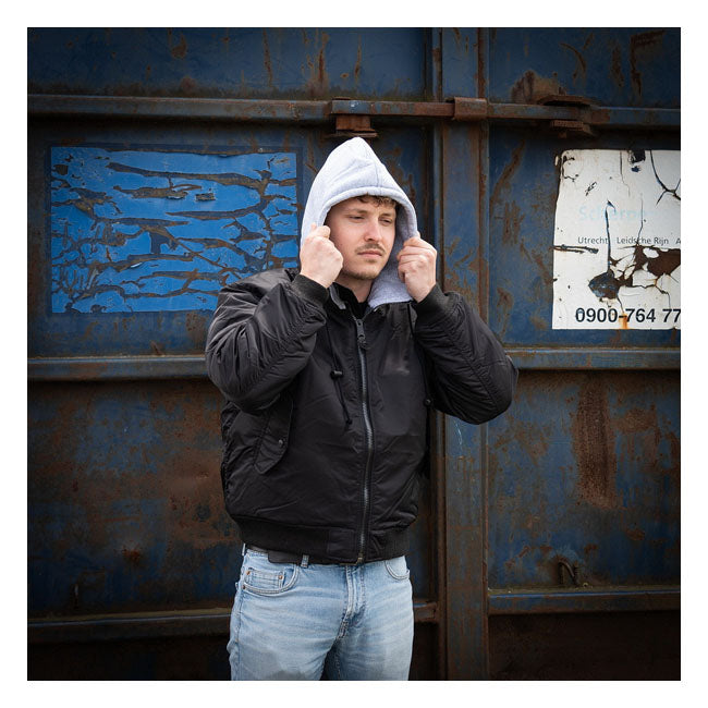 MA-1 Bomber hooded flight jacket