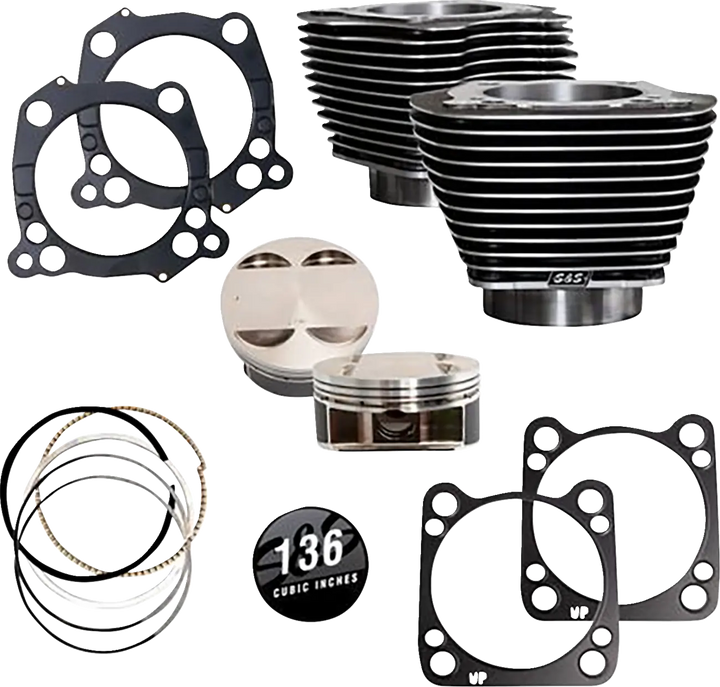 S&S Big Bore 136" Kit - M8 Oil Cooled