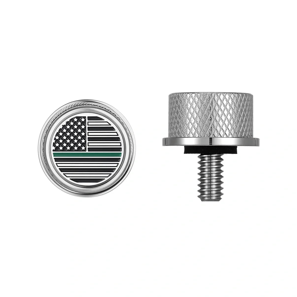 Stainless-Steel Green Line American Flag Seat Screw - image 1