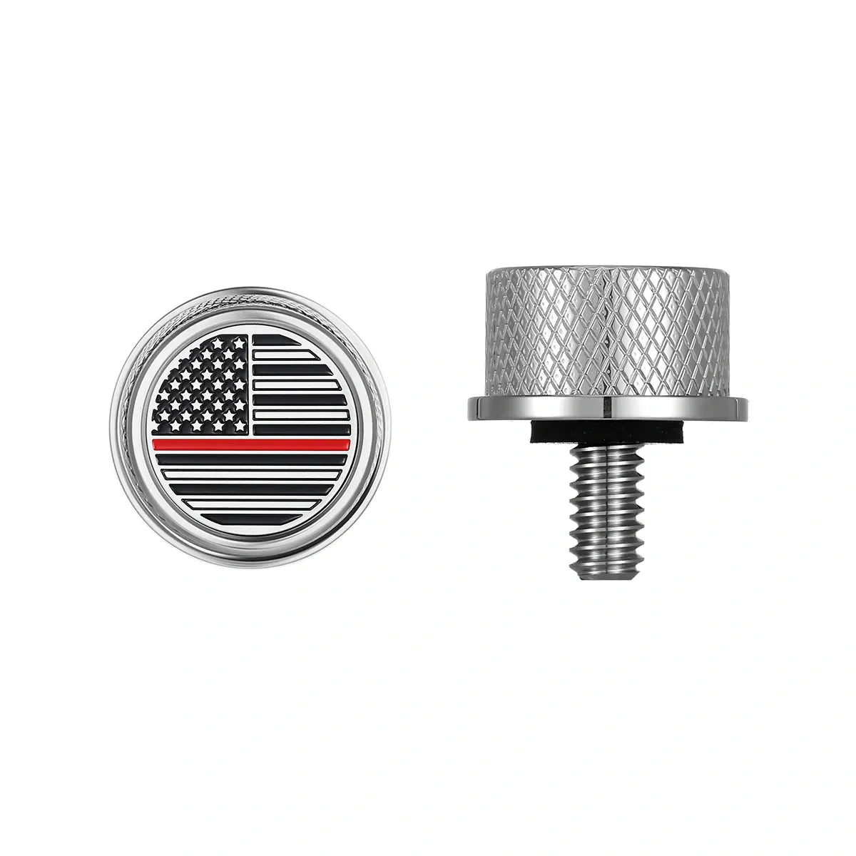Stainless-Steel Red Line American Flag Seat Screw - image 1