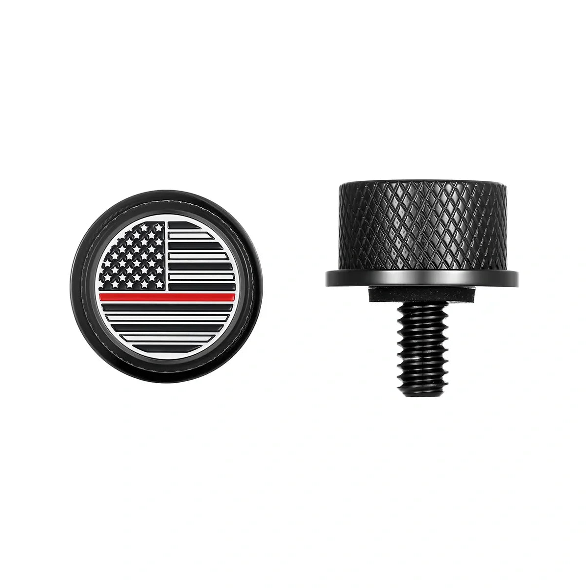 Stainless-Steel in Black Red Line American Flag Seat Screw - image 1