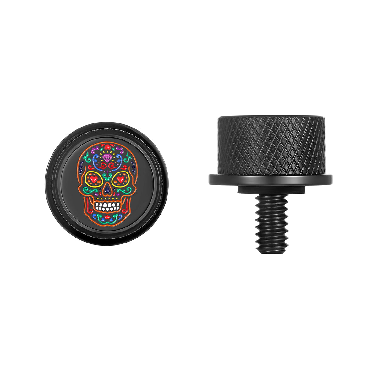 Stainless-Steel in Black Sugar Skull Seat Screw - image 1