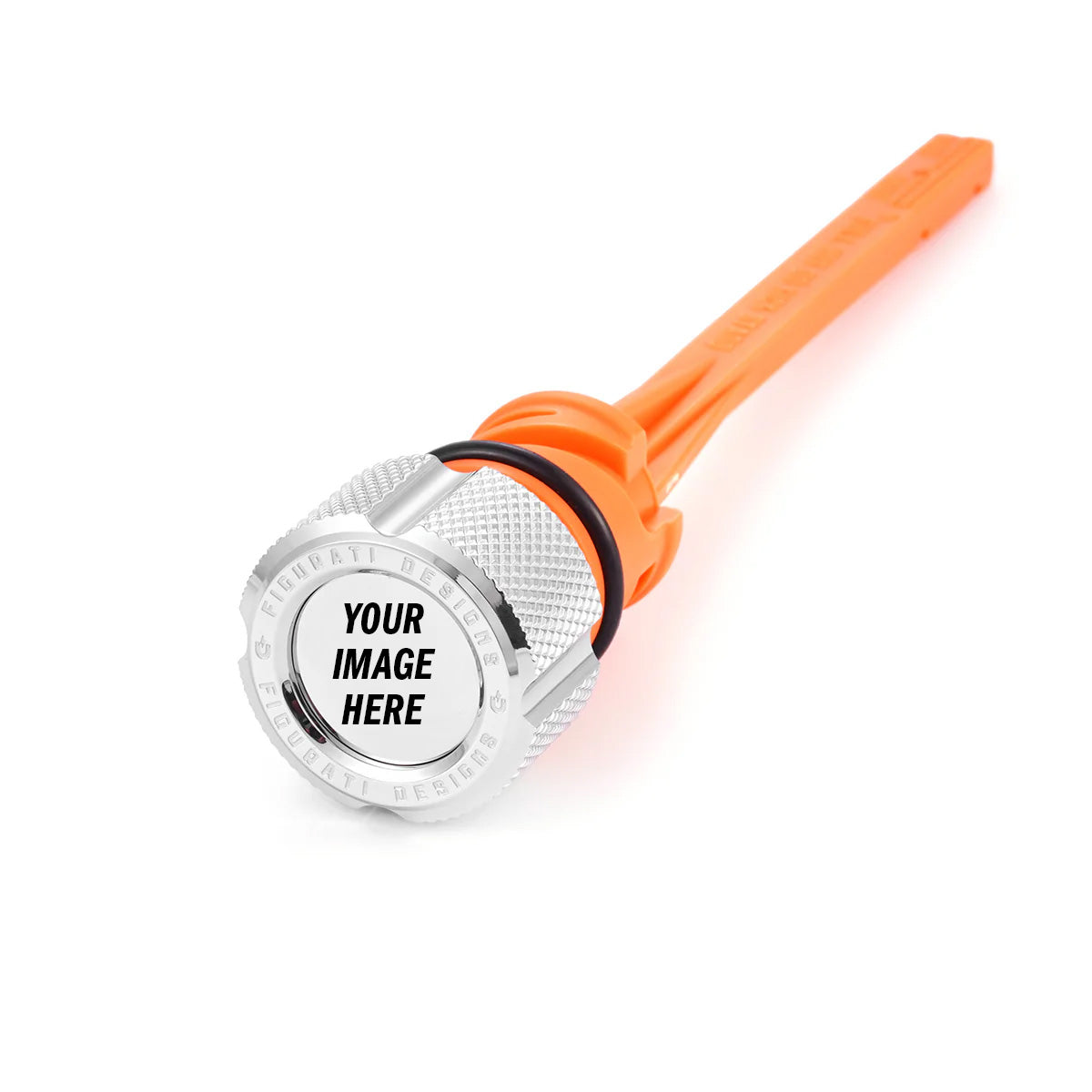 Custom Magnetic Dipstick for Harley-Davidson M8 Softail (2018-2026) - Knurled Silver - Full Color - image 1
