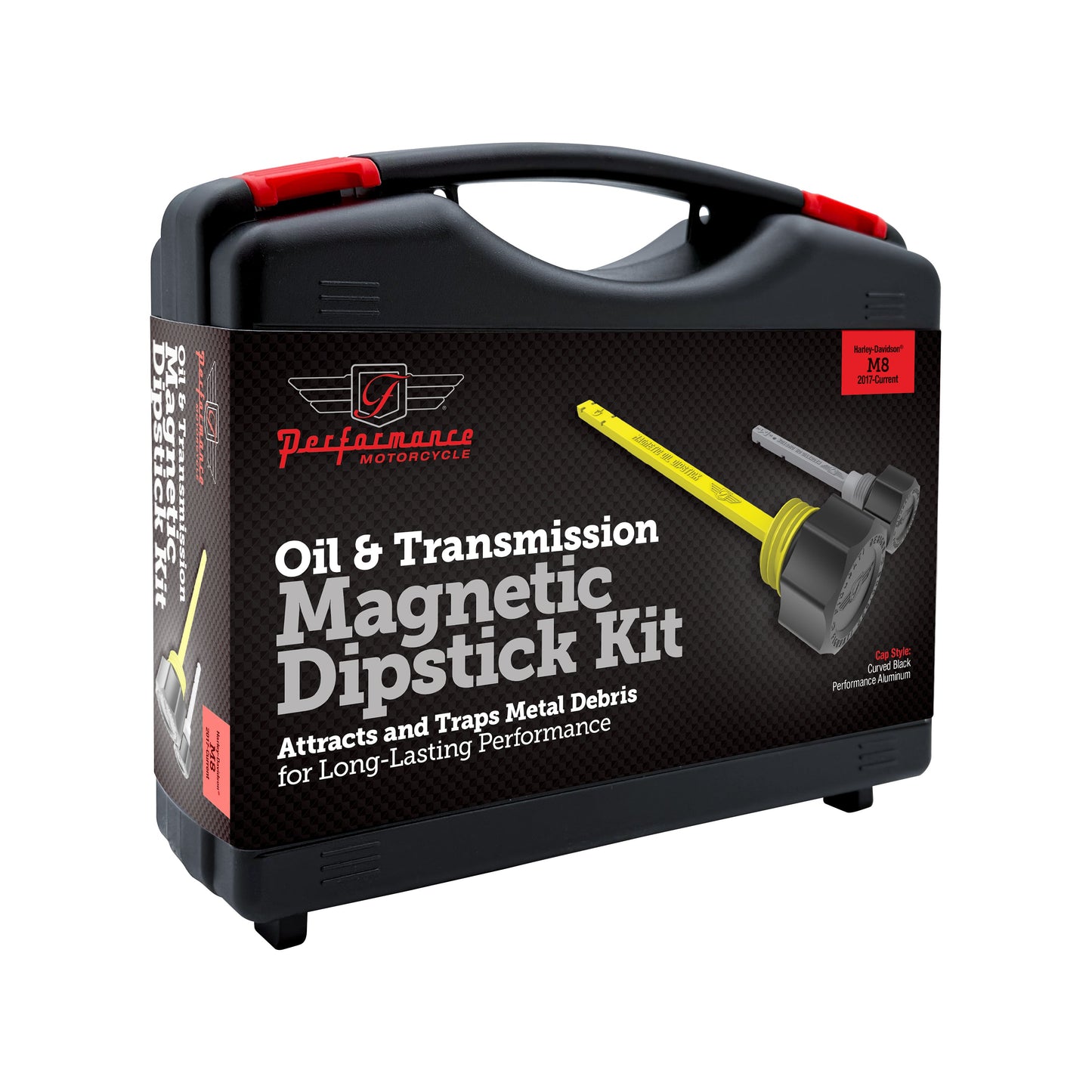 Performance Magnetic Dipstick Kit for Harley-Davidson M8 (2017-2026) - Curved Black - image 2