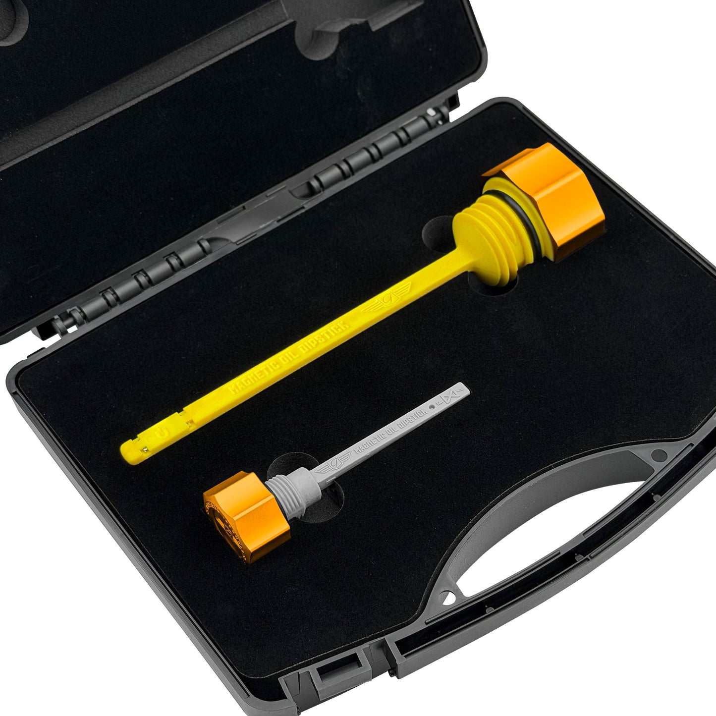 Performance Magnetic Dipstick Kit for Harley-Davidson M8 (2017-2026) - Curved Gold - image 1