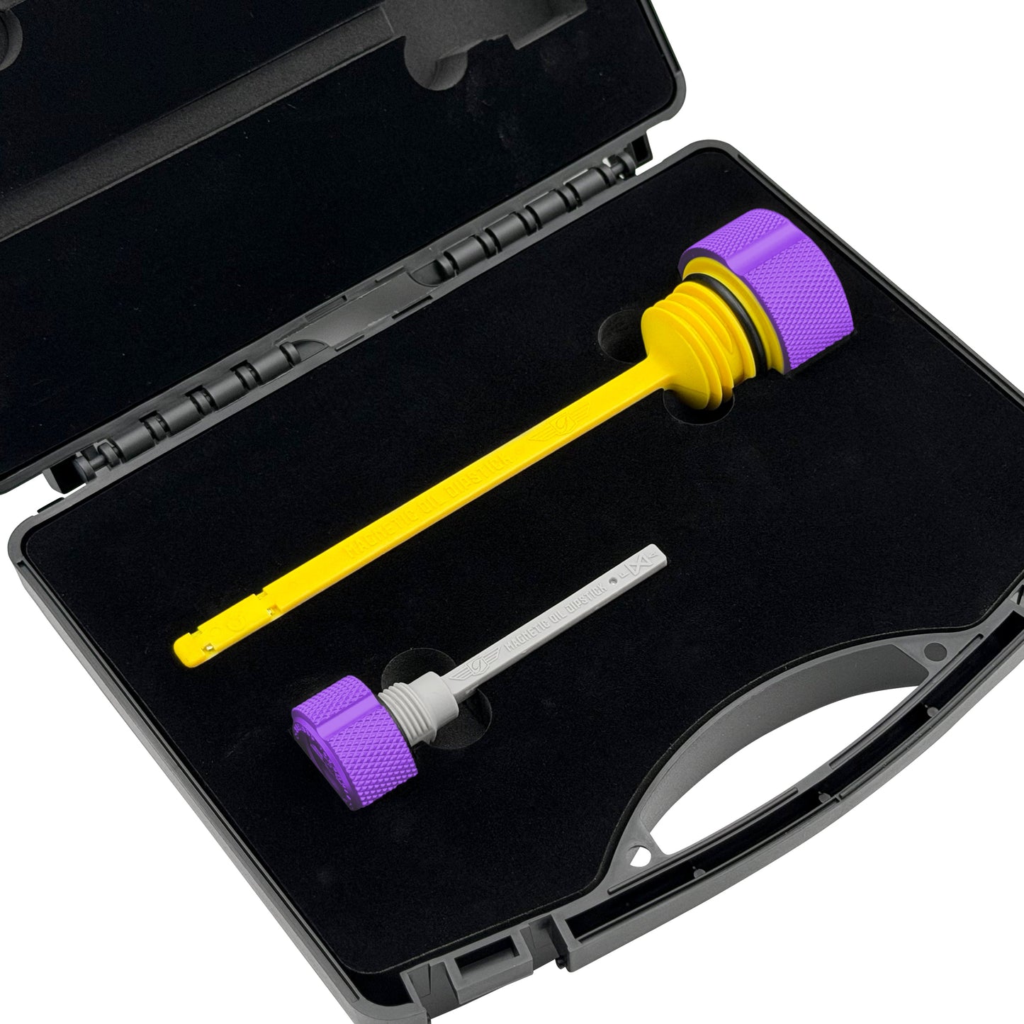 Performance Magnetic Dipstick Kit for Harley-Davidson M8 (2017-2026) - Knurled Purple - image 1