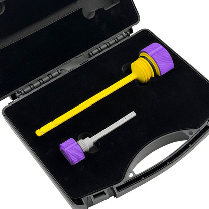 Performance Magnetic Dipstick Kit for Harley-Davidson M8 (2017-2026) - Knurled Purple - image 1