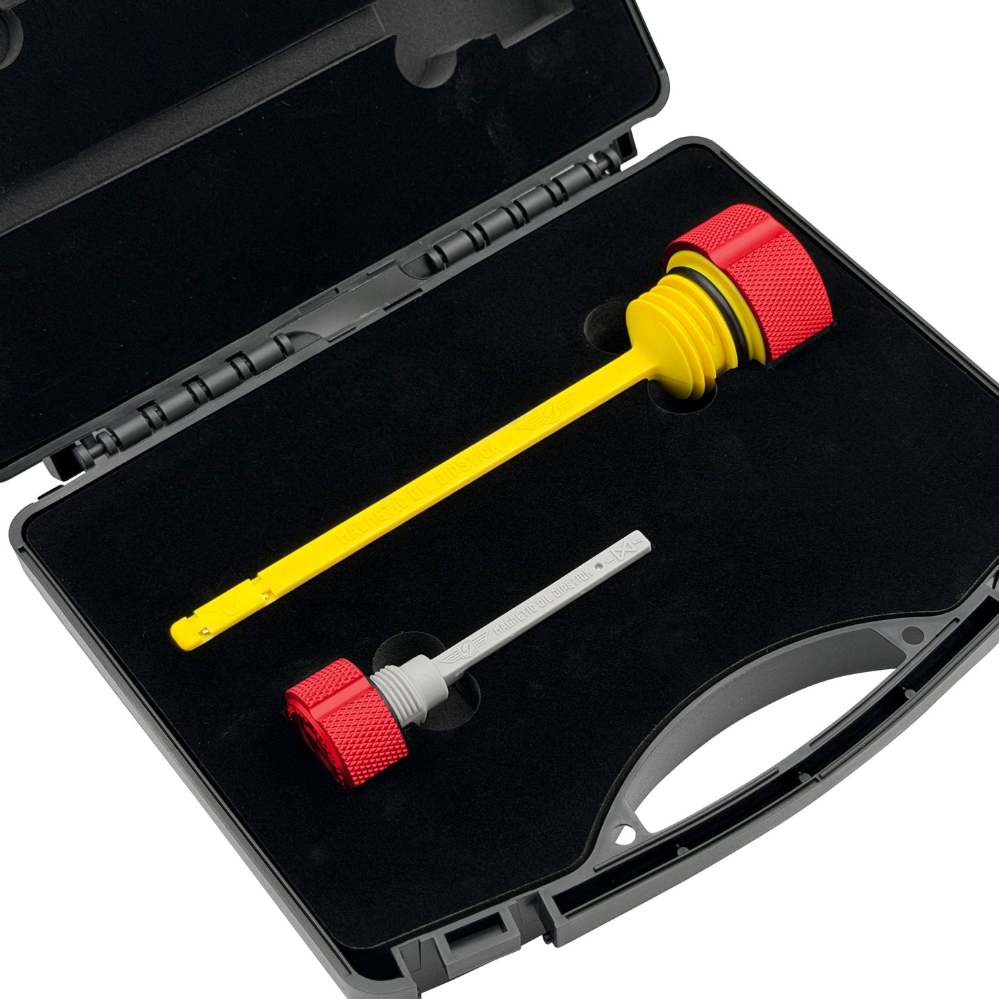 Performance Magnetic Dipstick Kit for Harley-Davidson M8 (2017-2026) - Knurled Red - image 1