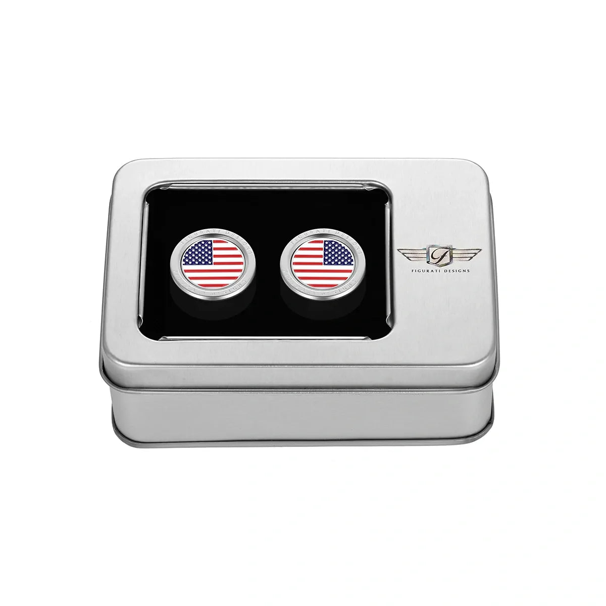 Harley-Davidson Stainless-Steel Red White & Blue American Flag Docking Covers - image 3
