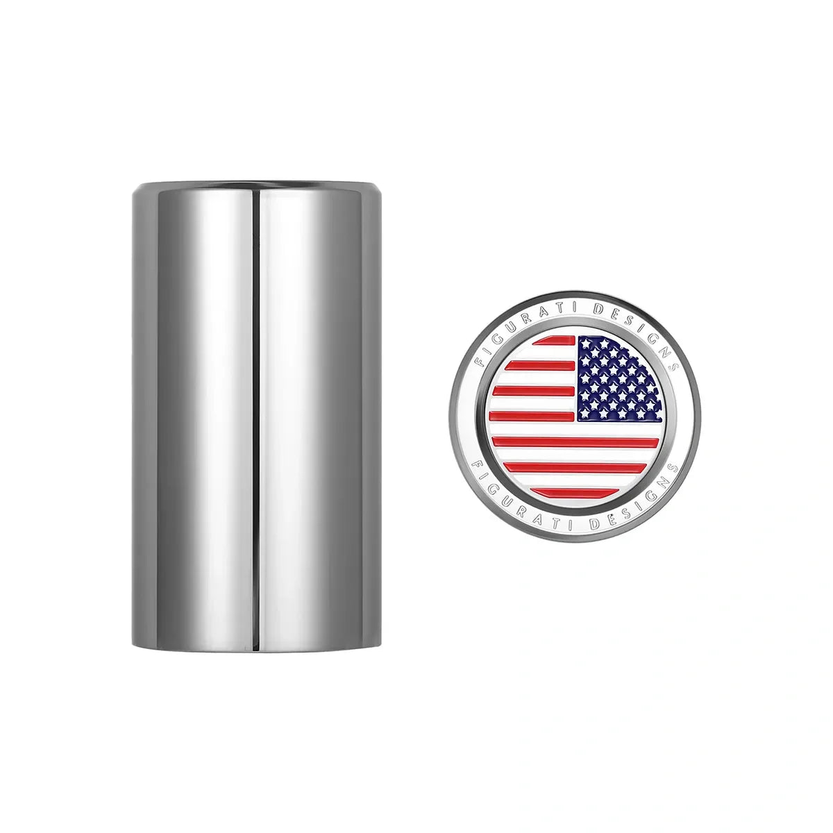 Harley-Davidson Stainless-Steel Red White & Blue American Flag Docking Covers - image 1
