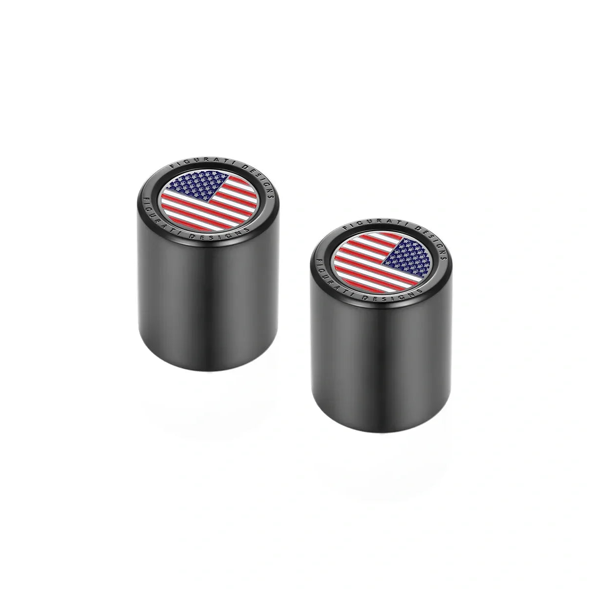 Harley-Davidson Stainless-Steel Black Red White & Blue American Flag Docking Covers - image 2