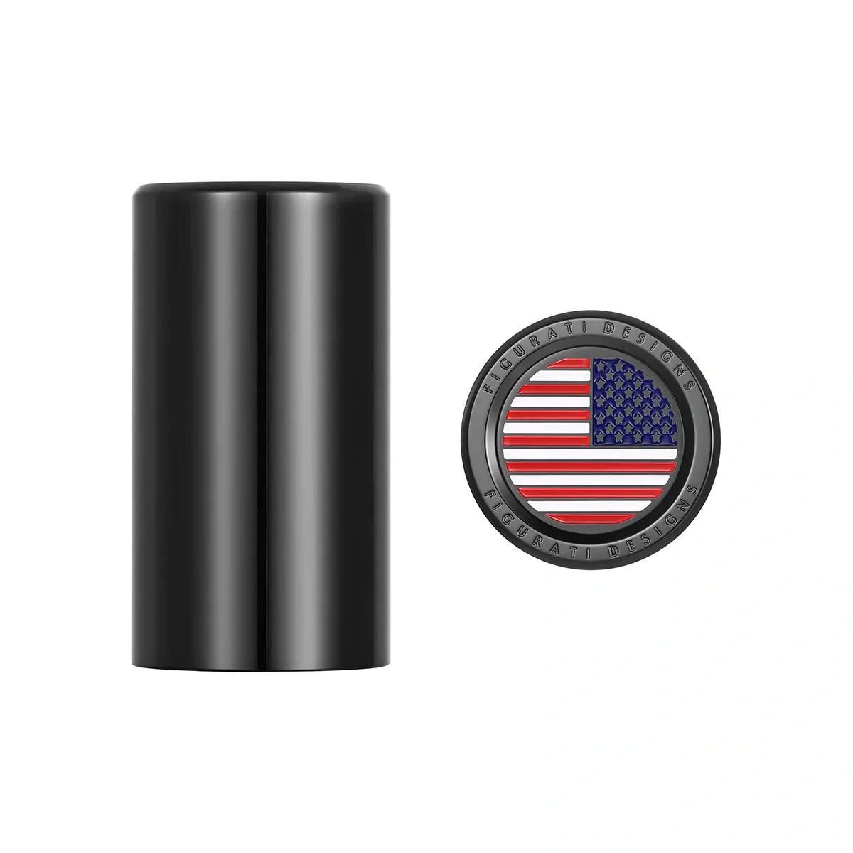 Harley-Davidson Stainless-Steel Black Red White & Blue American Flag Docking Covers - image 1