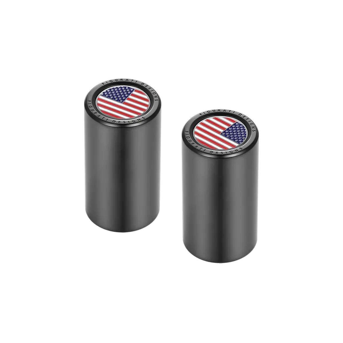 Harley-Davidson Stainless-Steel Black Red White & Blue American Flag Docking Covers - image 2
