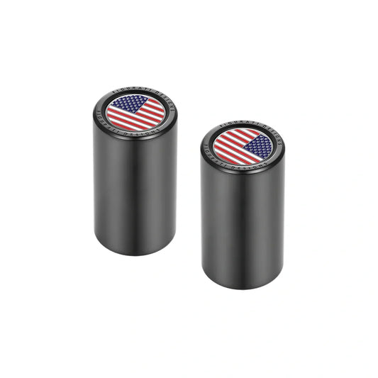 Harley-Davidson Stainless-Steel Black Red White & Blue American Flag Docking Covers - image 2