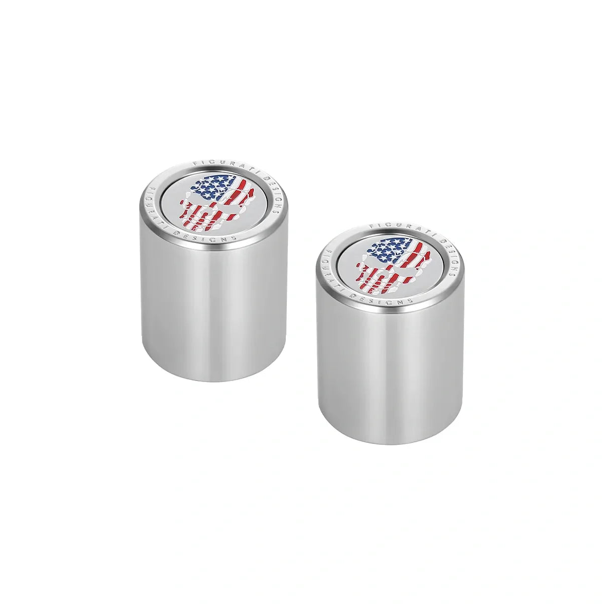 Harley-Davidson Stainless-Steel Red White and Blue American Flag Skull Docking Hardware - image 2