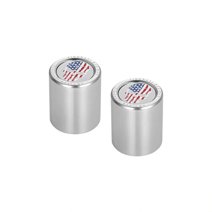 Harley-Davidson Stainless-Steel Red White and Blue American Flag Skull Docking Hardware - image 2