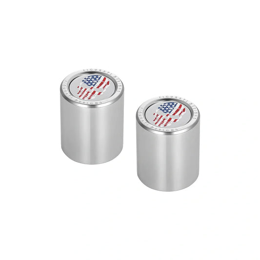 Harley-Davidson Stainless-Steel Red White and Blue American Flag Skull Docking Hardware - image 2
