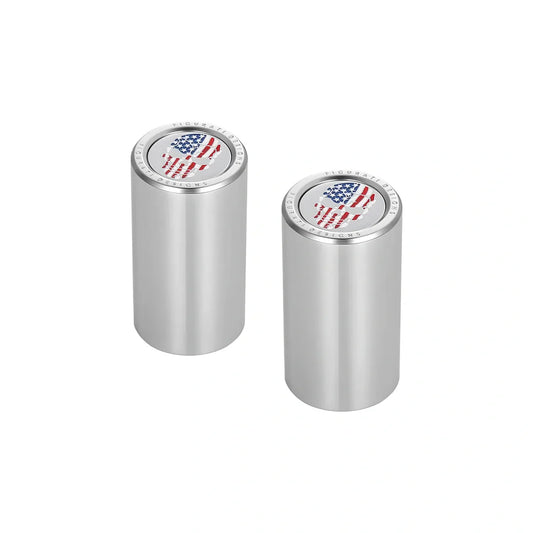 Harley-Davidson Stainless-Steel Red White and Blue American Flag Skull Docking Hardware - image 2