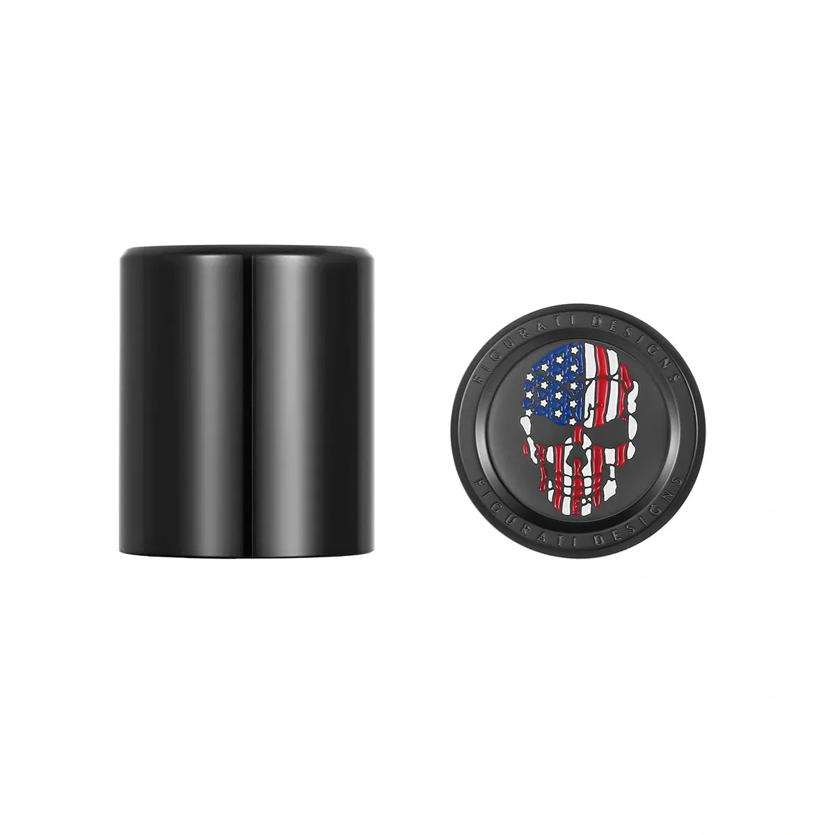 Harley-Davidson Stainless-Steel in Black Red White and Blue American Flag Skull Docking Hardware - image 1