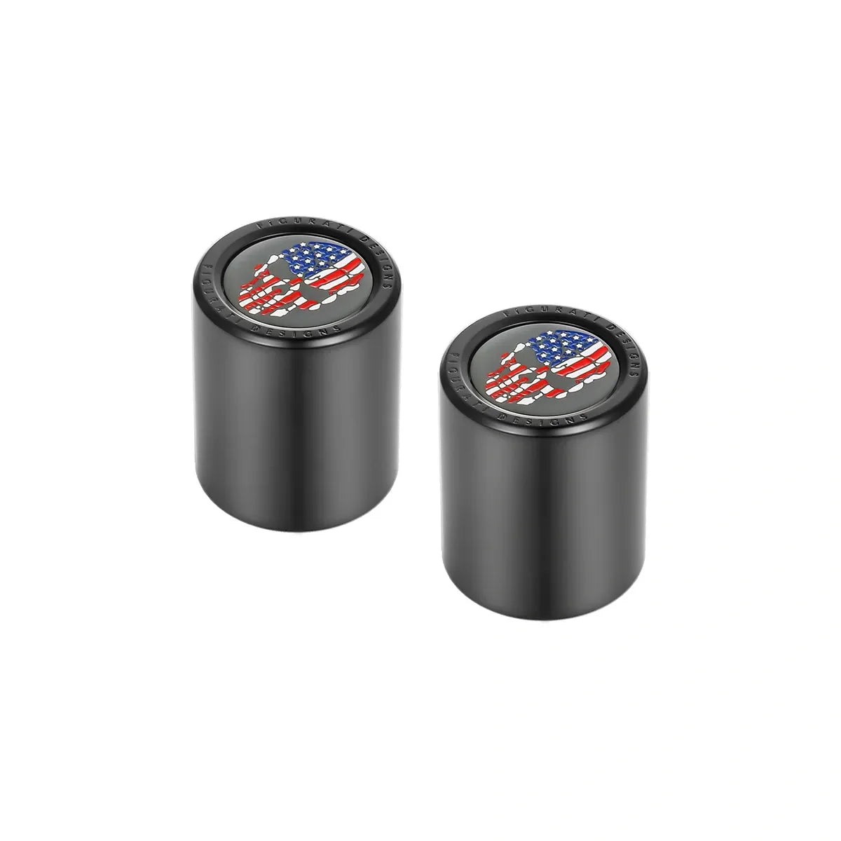 Harley-Davidson Stainless-Steel in Black Red White and Blue American Flag Skull Docking Hardware - image 2