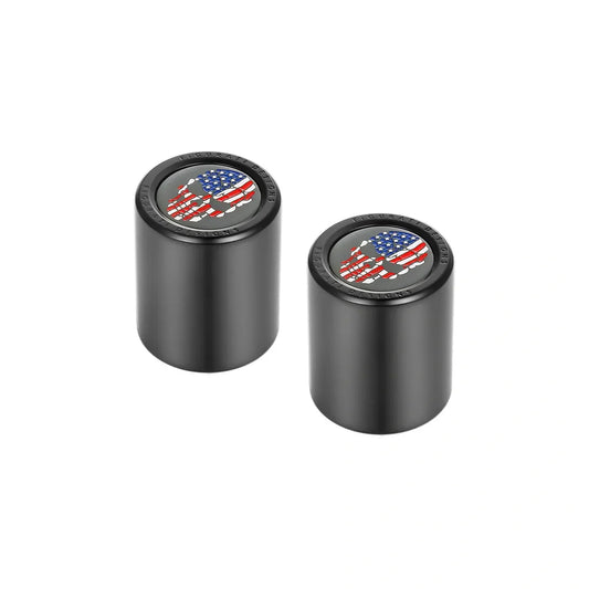 Harley-Davidson Stainless-Steel in Black Red White and Blue American Flag Skull Docking Hardware - image 2