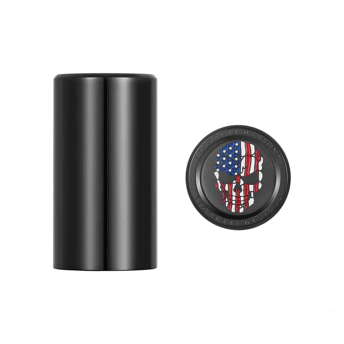 Harley-Davidson Stainless-Steel/Black Red White Blue American Flag Skull Docking Hardware - image 1