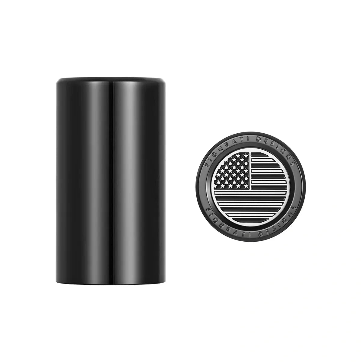 Harley-Davidson Stainless-Steel Black American Flag Docking Covers - image 1