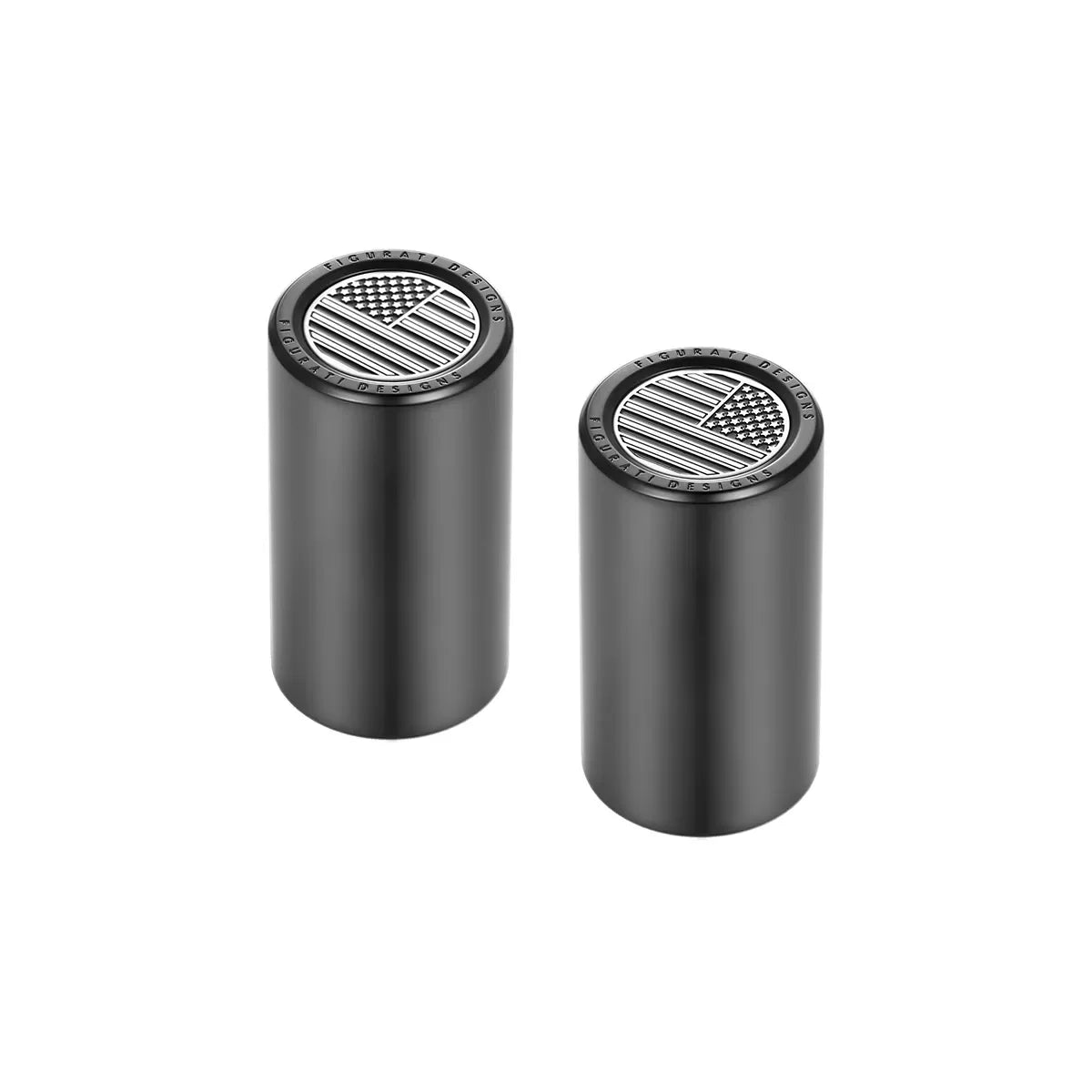 Harley-Davidson Stainless-Steel Black American Flag Docking Covers - image 2