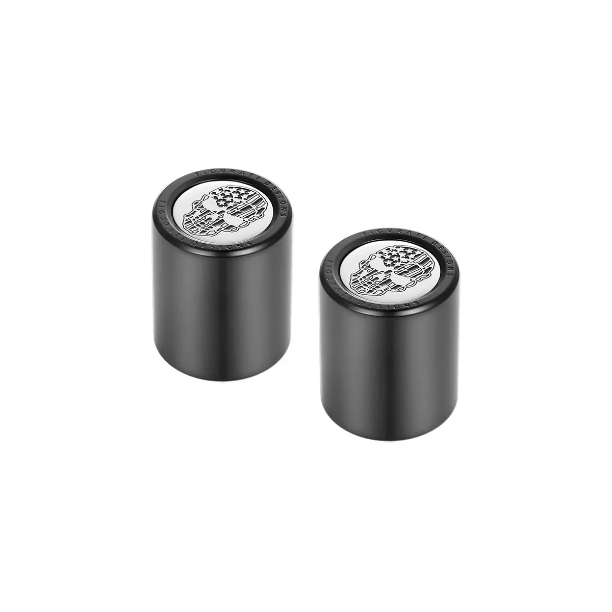Harley-Davidson Stainless-Steel in Black Contrast Cut American Flag Skull Docking Hardware - image 2