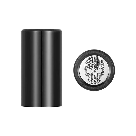 Harley-Davidson Stainless-Steel In Black American Flag Skull Docking Hardware - image 1