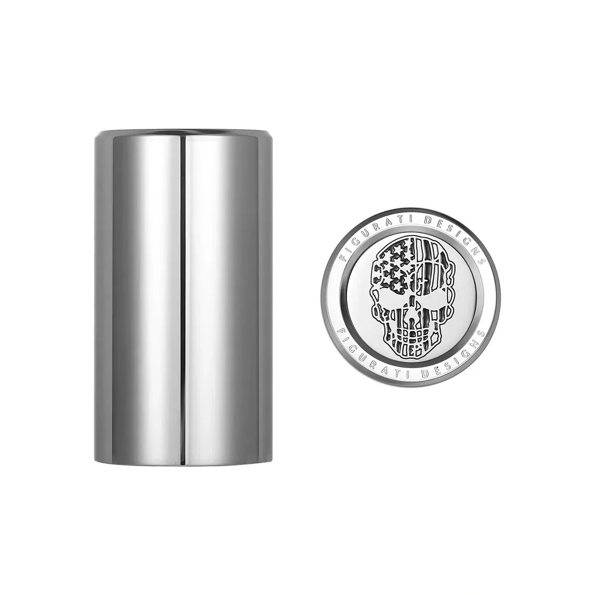 Harley-Davidson Stainless-Steel American Flag Skull Docking Hardware - image 1