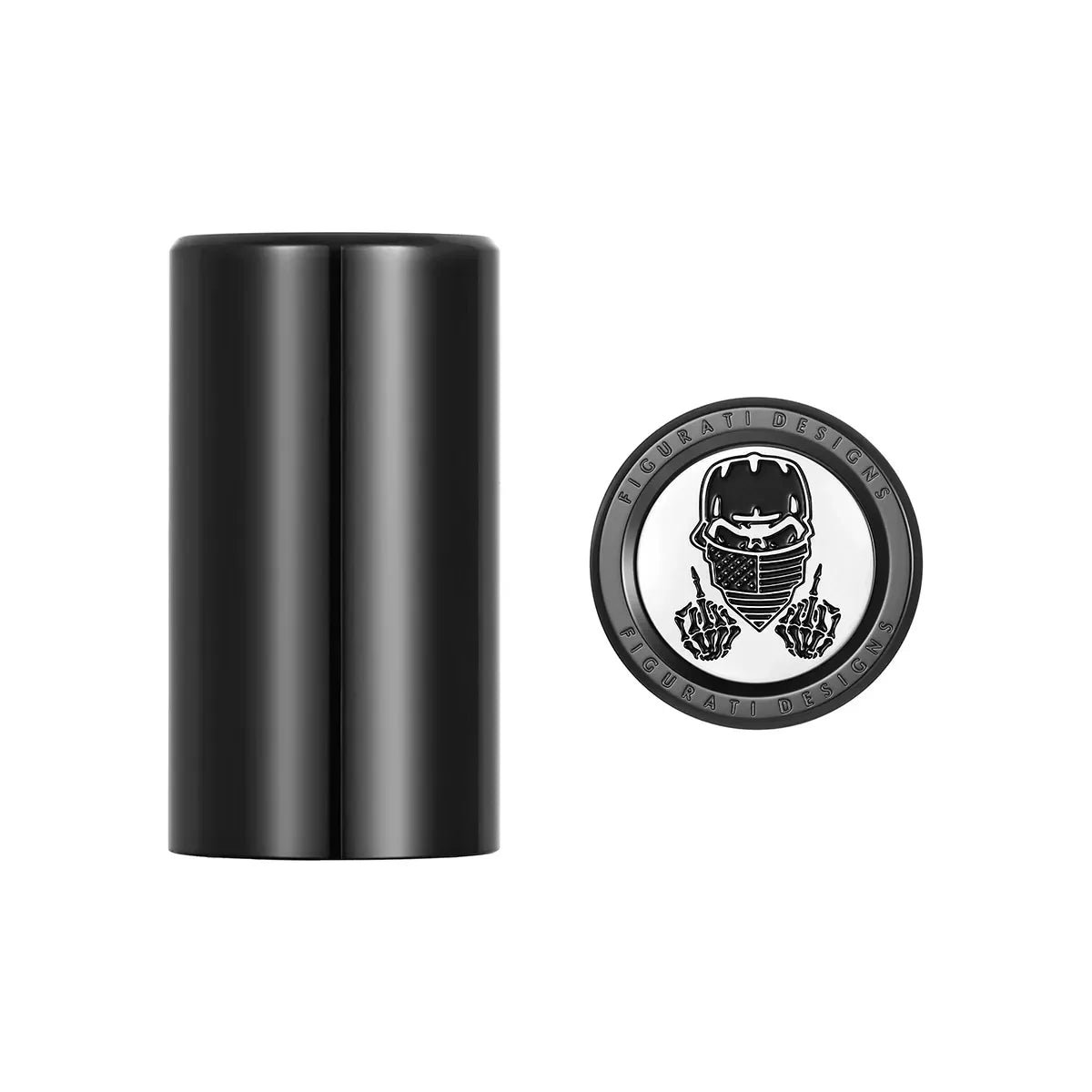 Harley-Davidson Stainless-Steel In Black Masked Skull Docking Hardware - image 1